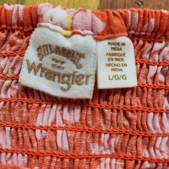 Billabong x Wrangler Women's Large Hung Up Dress Fireside Floral Print  Peach - Picture 6 of 12